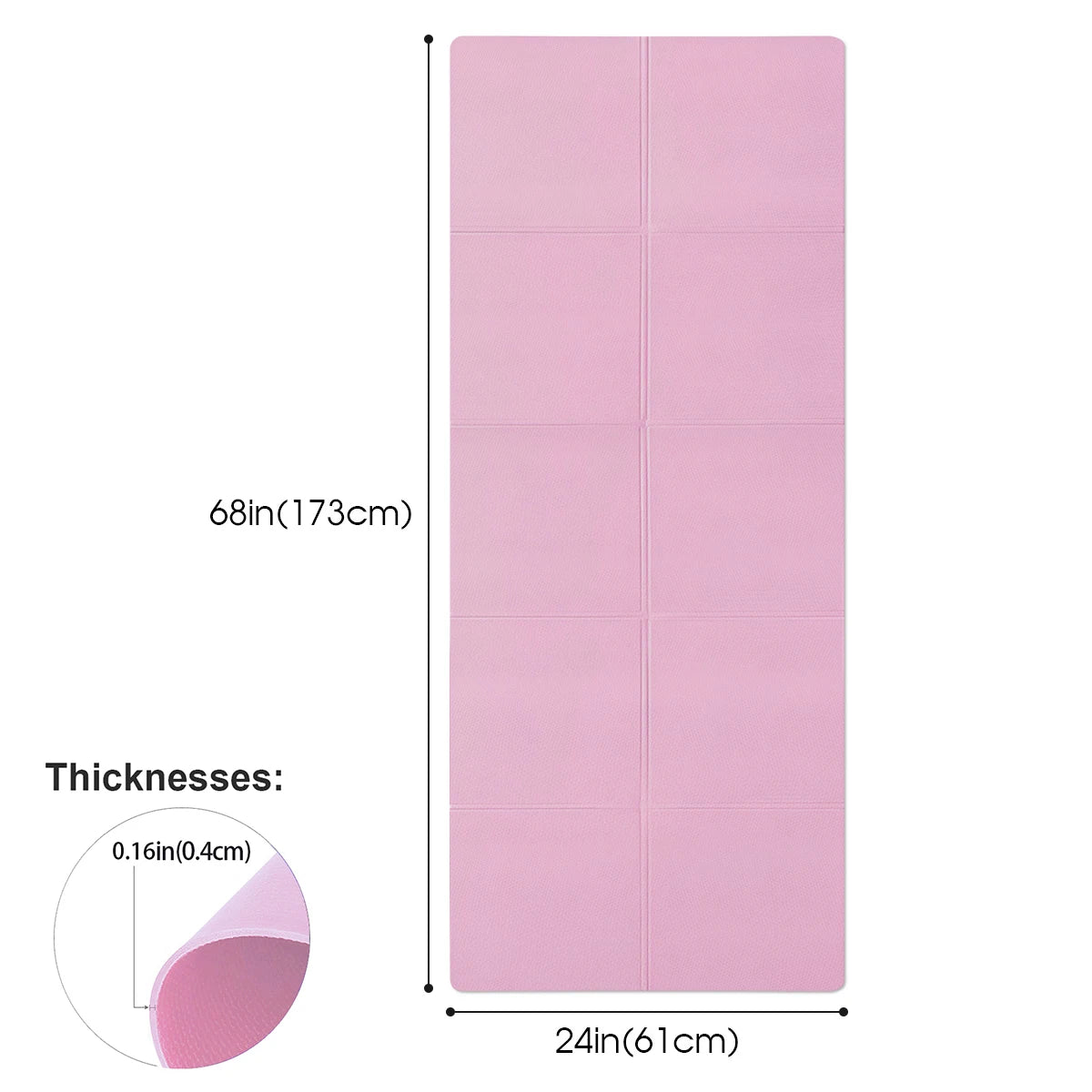 4MM Thick EVA Yoga Mats Anti-slip Sport Fitness Mat