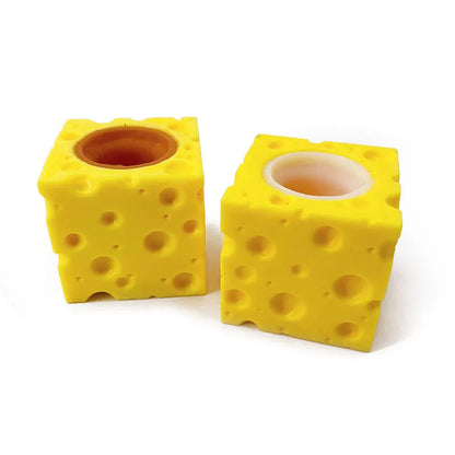Stress-relieving Pet Cheese Mouse Cheese Pinch Fun Stress Ball