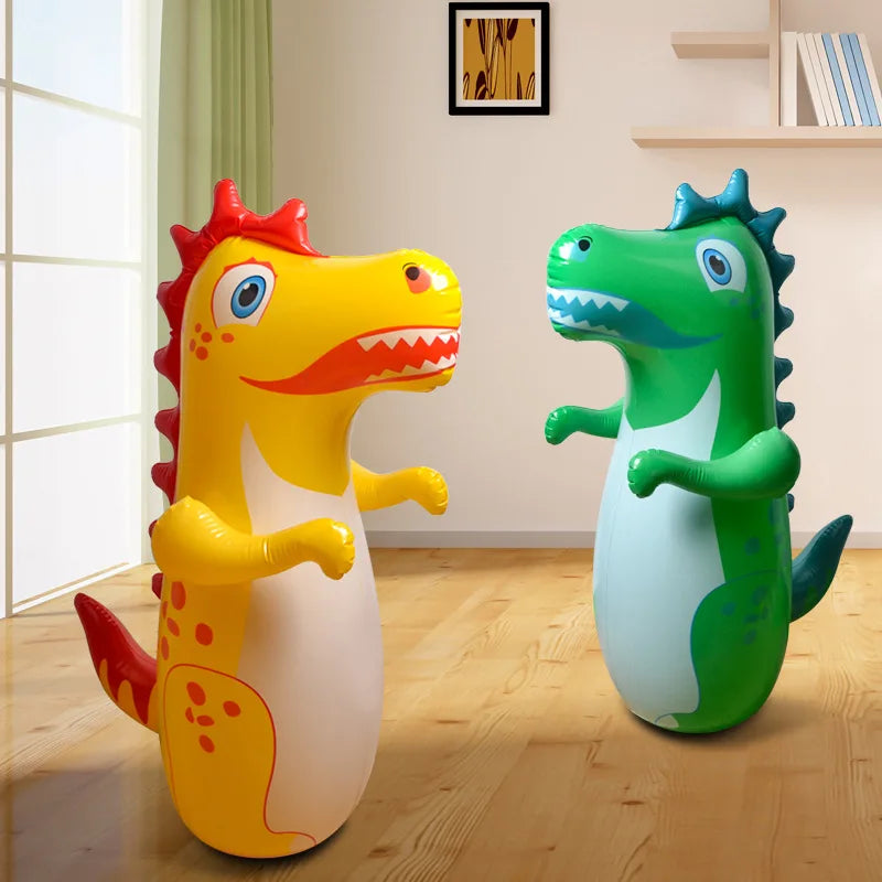 Children Adult Tumbler Boxing Inflatable Standing Punching Bag Boys Dinosaur Sport Toys