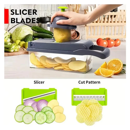 16 in 1 Multifunctional Vegetable Chopper Onion Chopper Handle Food