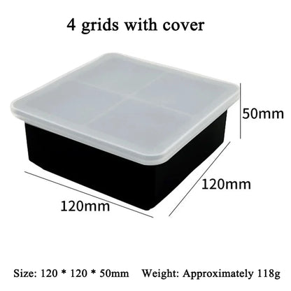 4/6/8/15 Grid Silicone Ice Cube Mold Big Square Ice Cube Tray Mold Ice Cube Maker