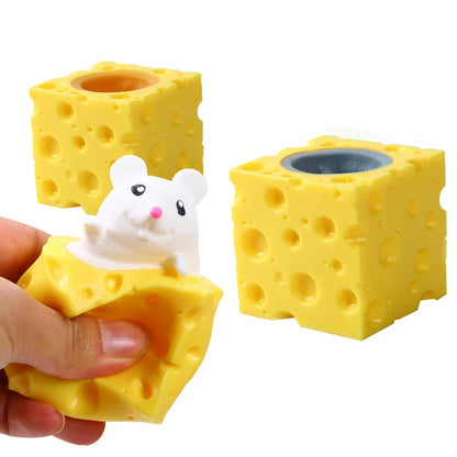 Stress-relieving Pet Cheese Mouse Cheese Pinch Fun Stress Ball