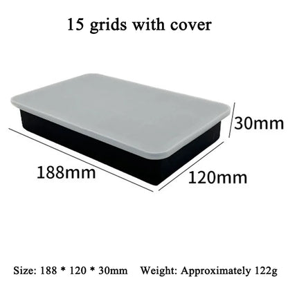 4/6/8/15 Grid Silicone Ice Cube Mold Big Square Ice Cube Tray Mold Ice Cube Maker