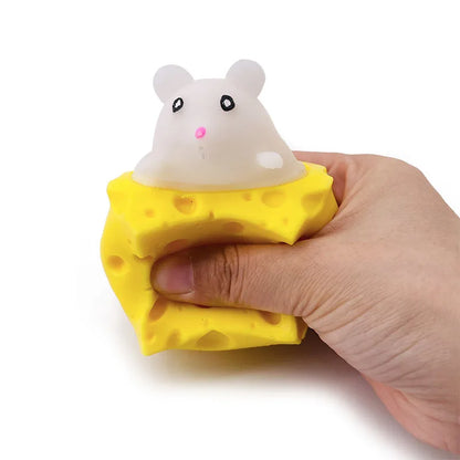 Stress-relieving Pet Cheese Mouse Cheese Pinch Fun Stress Ball