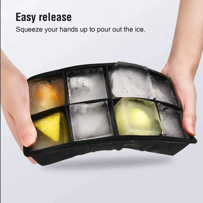 4/6/8/15 Grid Silicone Ice Cube Mold Big Square Ice Cube Tray Mold Ice Cube Maker