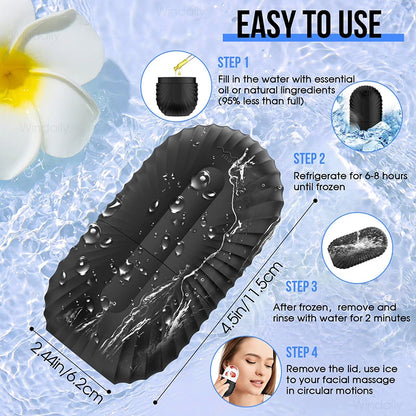 Silicone Ice Roller Face Eye Reusable Ice Cube Facial Roller Ice Mold Skin Care