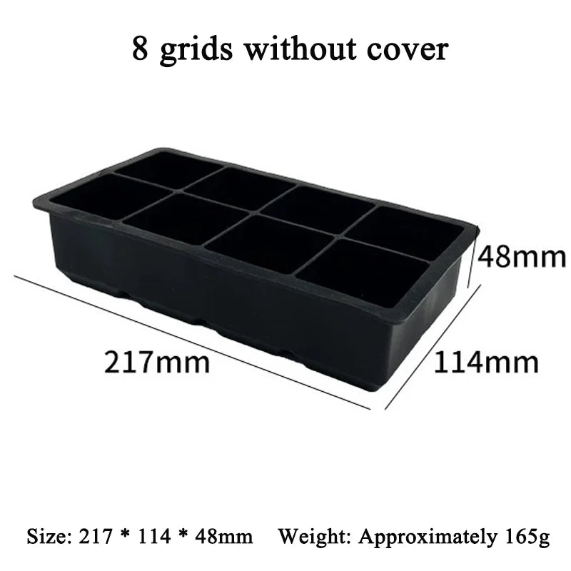 4/6/8/15 Grid Silicone Ice Cube Mold Big Square Ice Cube Tray Mold Ice Cube Maker