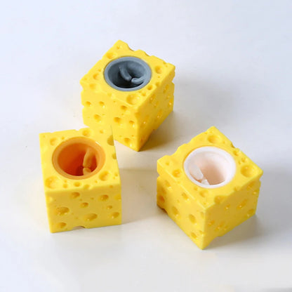 Stress-relieving Pet Cheese Mouse Cheese Pinch Fun Stress Ball