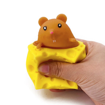 Stress-relieving Pet Cheese Mouse Cheese Pinch Fun Stress Ball