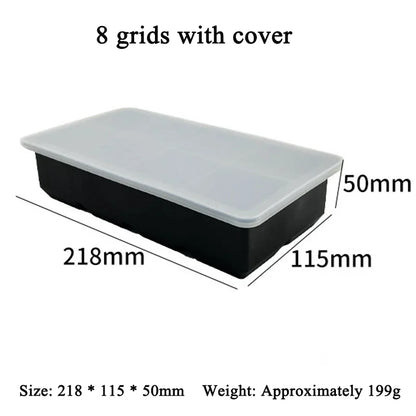 4/6/8/15 Grid Silicone Ice Cube Mold Big Square Ice Cube Tray Mold Ice Cube Maker