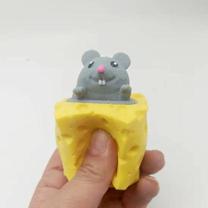Stress-relieving Pet Cheese Mouse Cheese Pinch Fun Stress Ball