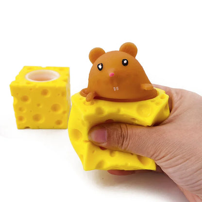 Stress-relieving Pet Cheese Mouse Cheese Pinch Fun Stress Ball