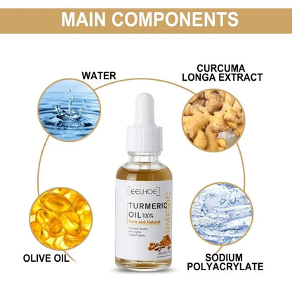 3pcs Turmeric Serum Oil Facial Moisturizing Brighten Essence