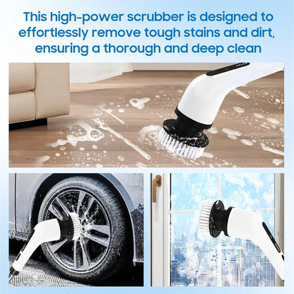 9-Head Cordless - 2-Speed Power Cleaner with Long Handle, Adjustable Speeds