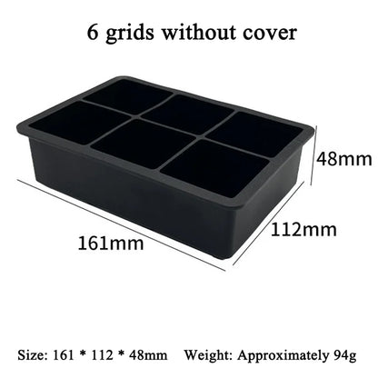 4/6/8/15 Grid Silicone Ice Cube Mold Big Square Ice Cube Tray Mold Ice Cube Maker
